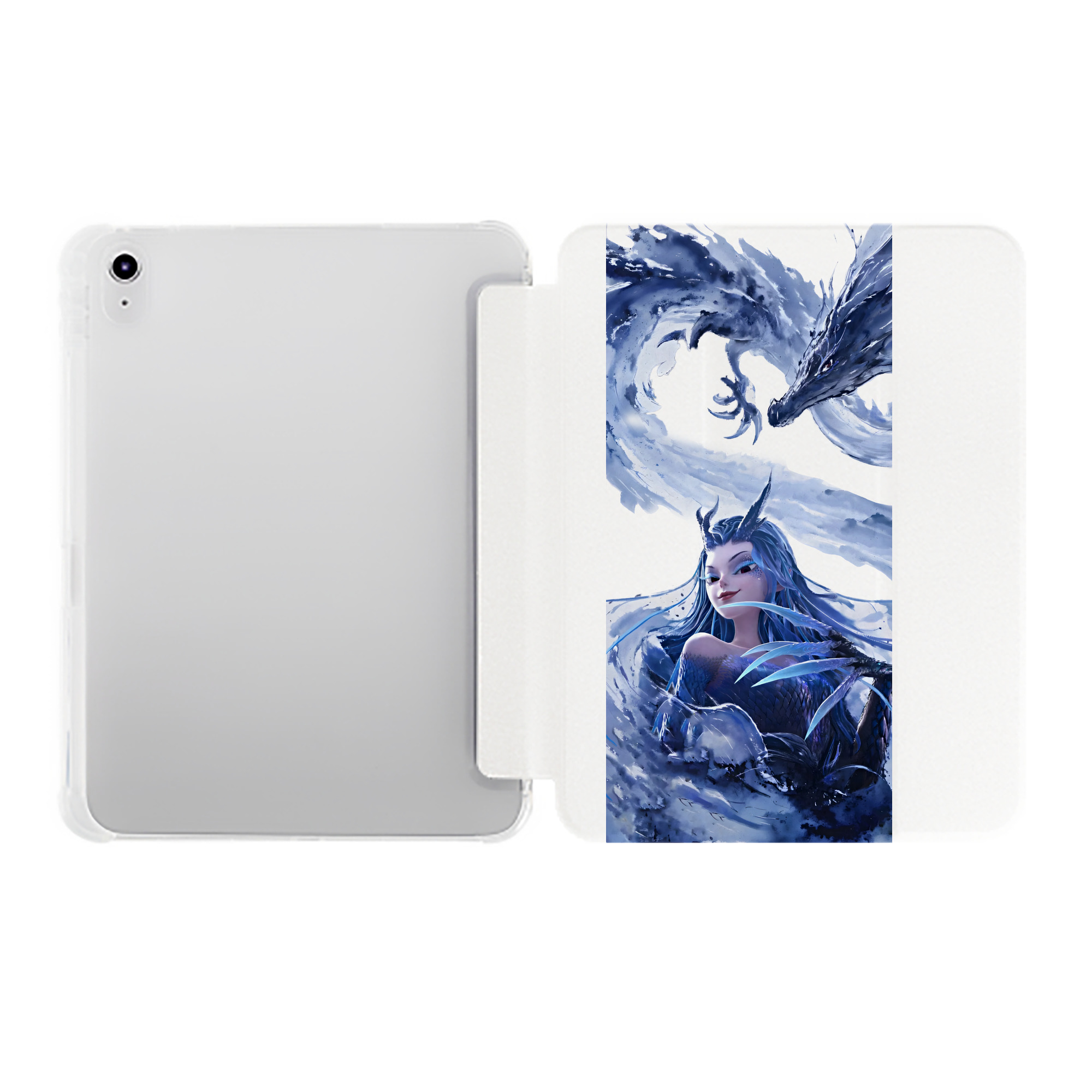 （画像用） Ne Zha 2 ナタ 魔童の大暴れ IPad ケース ペン収納付き 三つ折りスタンド PUレザー×シリコン 対応機種9.5/10.5/10.9インチ